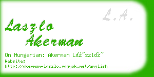 laszlo akerman business card